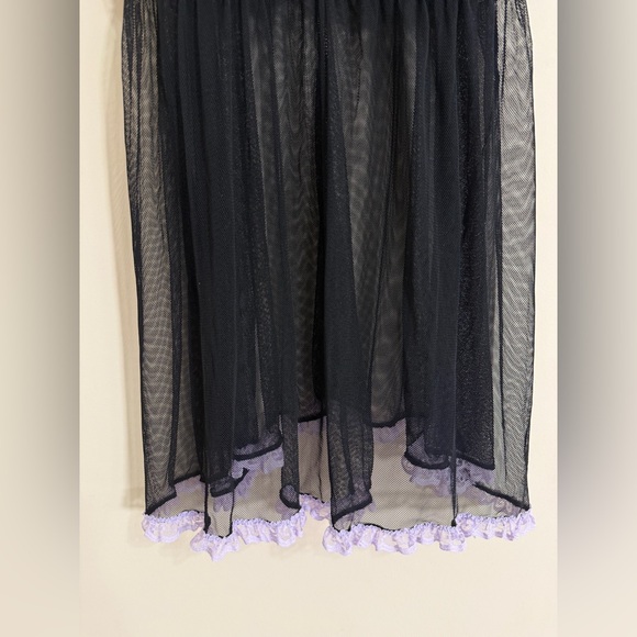 NWT TORRID Black Sheer Mesh Lace Trim Padded Babydoll Lingerie Boudoir Size 2X - Picture 6 of 11